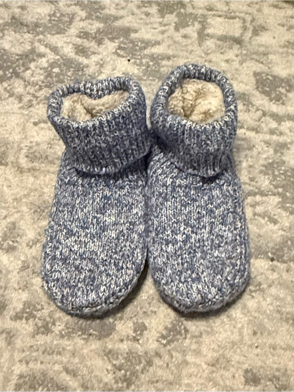 Bombas Sherpa Gripper Bootie Slippers Women’s Small Blue Non-Slip House Shoes